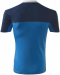 Dvobarvna majica iz bombaža, svetlo modra