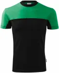 Dvobarvna majica iz bombaža, travnato zelena