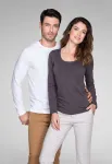 Moška majica z dolgimi rokavi | Ženska majica z dolgimi rokavi in globljim izrezom