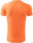 Majica z asimetričnim izrezom, neonska mandarina
