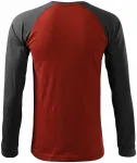 Moška kontrastna majica z dolgimi rokavi, marlboro rdeča
