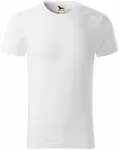 Moška majica iz teksturiranega organskega bombaža, bela