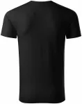 Moška majica iz teksturiranega organskega bombaža, črna