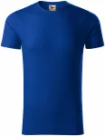 Moška majica iz teksturiranega organskega bombaža, kraljevsko modra