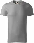 Moška majica iz teksturiranega organskega bombaža, staro srebro