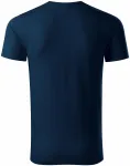 Moška majica iz teksturiranega organskega bombaža, temno modra
