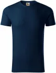 Moška majica iz teksturiranega organskega bombaža, temno modra