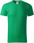 Moška majica iz teksturiranega organskega bombaža, travnato zelena