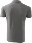 Moška ohlapna polo majica, temno siv marmor