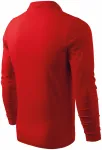 Moška polo majica z dolgimi rokavi, rdeča