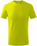 Otroška preprosta majica, apno zelena
