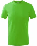 Otroška preprosta majica, jabolčno zelena