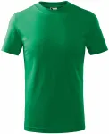 Otroška preprosta majica, travnato zelena