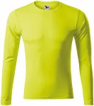 Športna majica z dolgimi rokavi, neonsko rumena