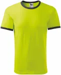 Uniseks kontrastna majica, apno zelena
