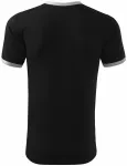 Uniseks kontrastna majica, črna