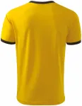 Uniseks kontrastna majica, rumena