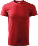 Uniseks majica z večjo težo, rdeča
