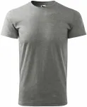 Uniseks majica z večjo težo, temno siv marmor