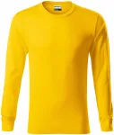 Vzdržljiva moška majica z dolgimi rokavi, rumena