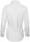 Ženska bluza z dolgimi rokavi slim fit, bela