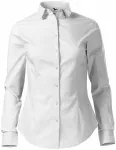 Ženska bombažna bluza z dolgimi rokavi, bela
