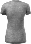 Ženska majica iz merino volne, temno siv marmor