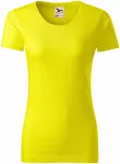 Ženska majica iz teksturiranega organskega bombaža, limonino rumena