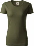 Ženska majica iz teksturiranega organskega bombaža, military