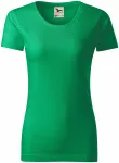 Ženska majica iz teksturiranega organskega bombaža, travnato zelena