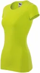 Ženska majica slim-fit, apno zelena
