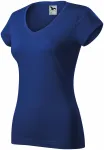 Ženska majica slim fit z izrezom V, kraljevsko modra Ženska majica slim fit z izrezom V, kraljevsko modra