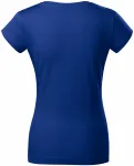 Ženska majica slim fit z izrezom V, kraljevsko modra