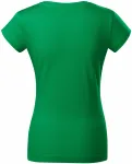 Ženska majica slim fit z okroglim izrezom, travnato zelena