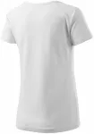 Ženska majica slim fit z rokavom iz reglana, bela