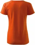 Ženska majica slim fit z rokavom iz reglana, oranžna