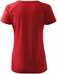 Ženska majica slim fit z rokavom iz reglana, rdeča