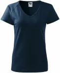 Ženska majica slim fit z rokavom iz reglana, temno modra
