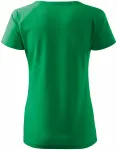 Ženska majica slim fit z rokavom iz reglana, travnato zelena