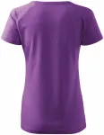 Ženska majica slim fit z rokavom iz reglana, vijolična
