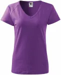 Ženska majica slim fit z rokavom iz reglana, vijolična