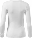 Ženska majica z dolgimi rokavi, bela
