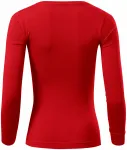 Ženska majica z dolgimi rokavi, rdeča