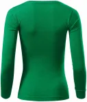 Ženska majica z dolgimi rokavi, travnato zelena