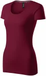 Ženska majica z okrasnimi šivi, garnet Ženska majica z okrasnimi šivi, garnet