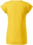 Ženska majica z zavihanimi rokavi, rumeni marmor