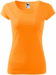 Ženska majica z zelo kratkimi rokavi, mandarina