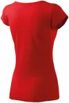 Ženska majica z zelo kratkimi rokavi, rdeča