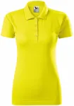 Ženska polo majica slim fit, limonino rumena