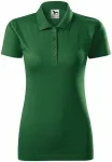 Ženska polo majica slim fit, steklenica zelena